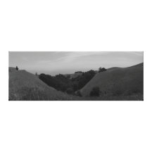 Highway 1 Black& White Stretched Canvas Print