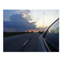 Highway Sunset Postcard
