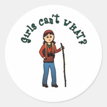 Hiker Girl Sticker