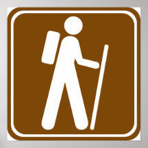 Hiking Highway Sign Print