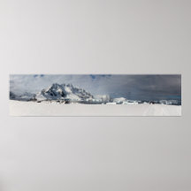 Hiking in Antarctica Panorama Poster