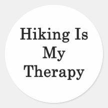Hiking Is My Therapy Stickers