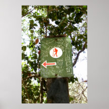 Hiking Sign Poster