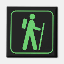 Hiking Symbol Magnet