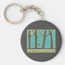 Hiking through Forest Trees Key Chains