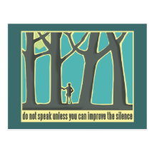 Hiking through Forest Trees Postcards
