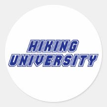 Hiking University Round Sticker