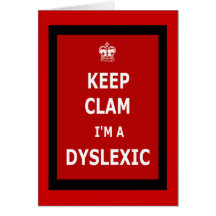 Hilarious dyslexic card