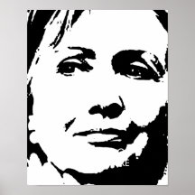 HILLARY CLINTON INK ART PRINT