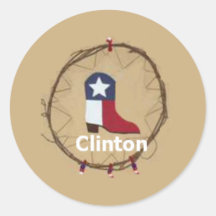 Hillary Clinton TEXAS Boots Sticker