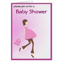 Hip Baby Shower Invitation Greeting Card