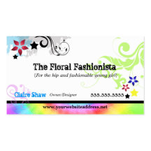 Hip Colourful 'N Groovy Profile Card Business Cards