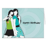 Hip Girls Singing Card