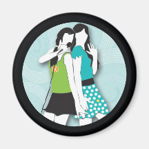 Hip Girls Singing Fridge Magnets