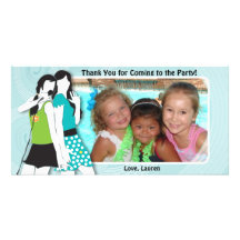 Hip Girls Singing Personalised Photo Card