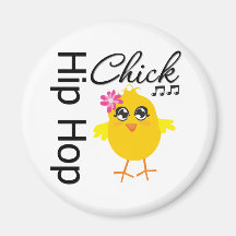 Hip Hop Chick Refrigerator Magnets