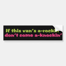 Hippie 1970s Van Bumper Sticker