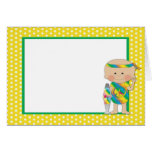 Hippie Baby Yellow Polka Dots (3) Greeting Cards