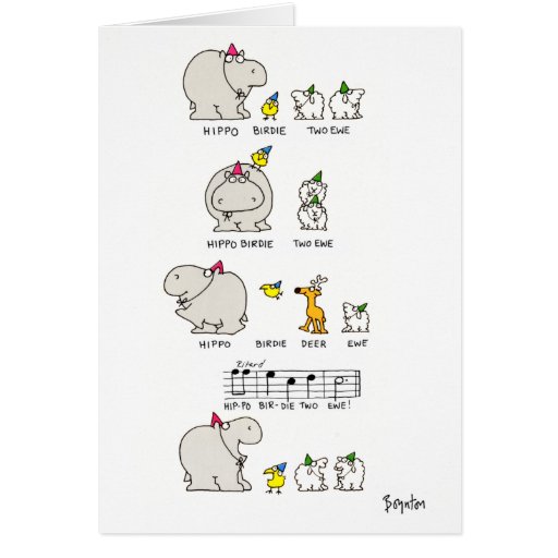 HIPPO BIRDIE CARDS