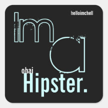 Hipster Sticker.