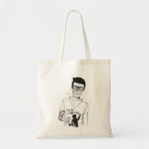 hipsters not dead tote bag