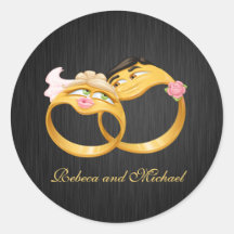 His and Her Wedding Rings Stickers