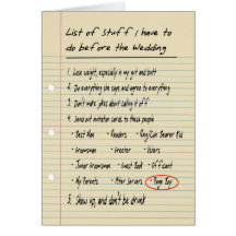 HIS LIST - Be my Page Boy? Card
