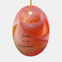 His Name is My Valentine! ornament gifts pink Rose