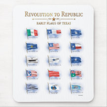 Historic flags of Texas mousepad