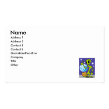 Hitch Hiking Alien Business Card Template