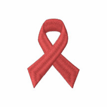 HIV AIDS Awareness - RED RIBBON EMBROIDERED Embroidered Shirt