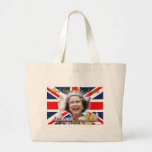 HM Queen Elizabeth II Diamond Jubilee Tote Bags