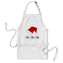 Ho Ho Ho Christmas Santa Hat Apron