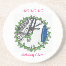 Ho Ho Ho Holiday Cheer Harley Ride Bell Coasters