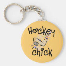 Hockey Chick Tshirts and Gifts Keychains