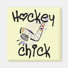 Hockey Chick Tshirts and Gifts Magnet