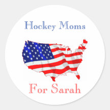 Hockey Moms For Sarah Stickers