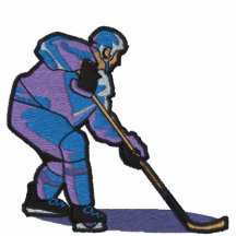 Hockey Player Embroidered Shirt
