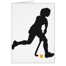 Hockey Woman Grußkarte