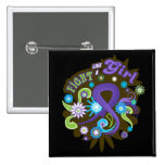 Hodgkin's Lymphoma Groovy Fight Like A Girl buttons