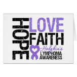Hodgkin's Lymphoma HOPE LOVE FAITH Greeting Cards