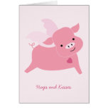 Hogs and Kisses Valentine's Day Card