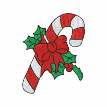 Holiday Candycane Embroidered Hoody
