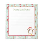 Holiday Christmas Penguin Lined Notepads notepads
