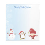 Holiday Christmas Snowman Penguin Santa  Notepads notepads