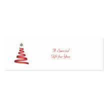 Holiday Christmas Tree Gift Card Business Card Templates