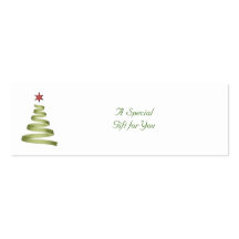 Holiday Christmas Tree Gift Card Business Cards