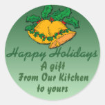 Holiday Customisable Canning Label Round Stickers