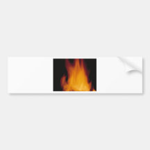 holiday fire blazing bumper stickers