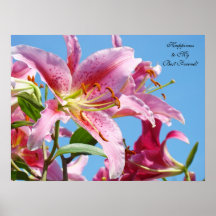 Holiday gifts art Happiness to My Best Friend Lily Posters